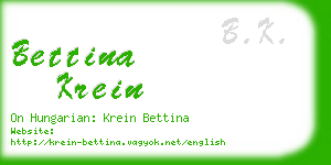 bettina krein business card